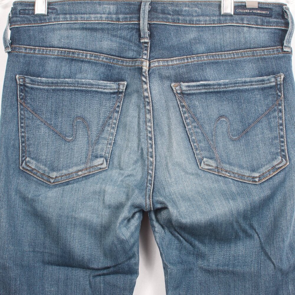 Citizens of Humanity Women's Avenon Skinny Jean 27 Blue Denim Cotton Tencel